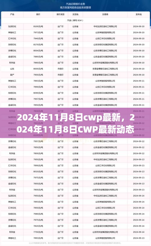 2024年11月8日CWP最新動(dòng)態(tài)，引領(lǐng)行業(yè)變革的關(guān)鍵步驟與案例分析