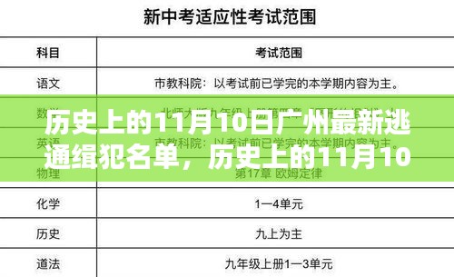 歷史上的11月10日廣州逃犯名單揭秘，最新通緝犯名單曝光