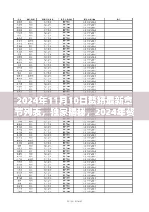 獨(dú)家揭秘，贅婿最新章節(jié)列表及一覽（截至2024年11月10日）