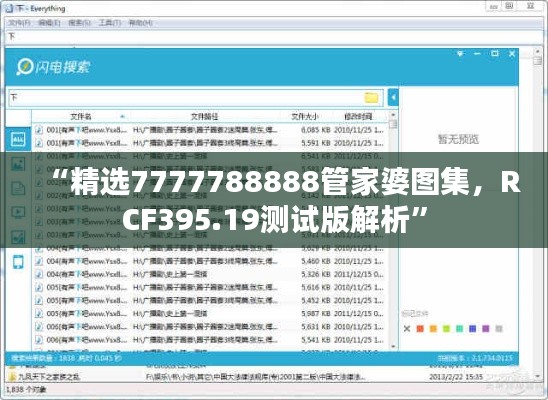 “精選7777788888管家婆圖集，RCF395.19測試版解析”