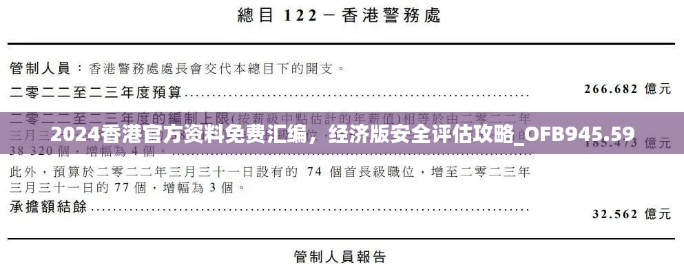 2024香港官方資料免費匯編，經(jīng)濟版安全評估攻略_OFB945.59