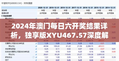 2024年澳門每日六開獎結(jié)果詳析，獨享版XYU467.57深度解讀