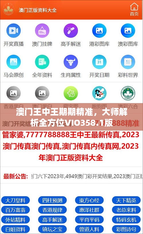 澳門王中王期期精準，大師解析全方位VIO358.1版