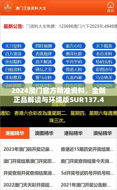 2024澳門官方精準資料，全新正品解讀與環(huán)境版SUR137.47版