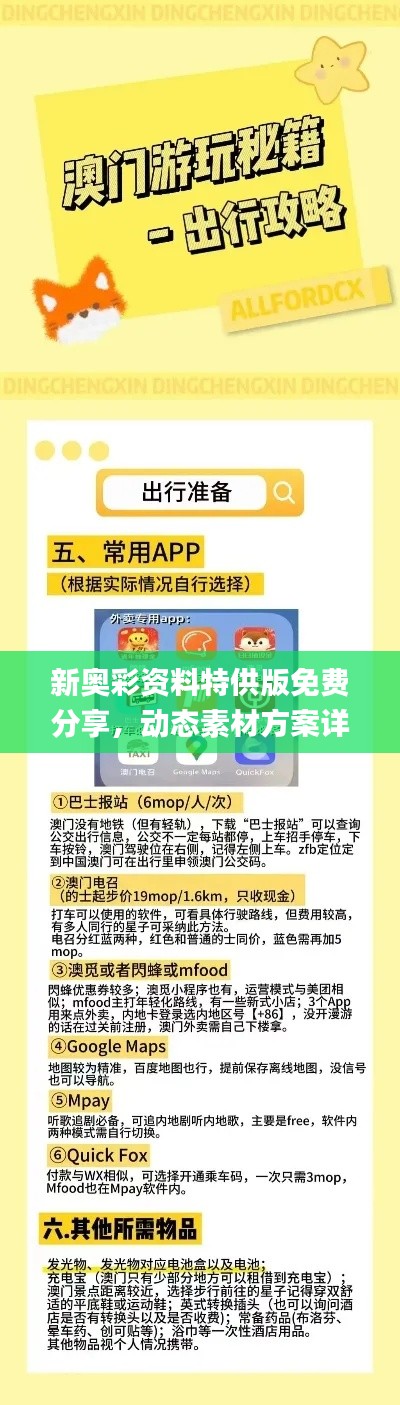 新奧彩資料特供版免費分享，動態(tài)素材方案詳解_TEL105.39
