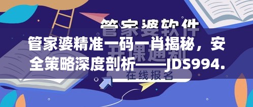 管家婆精準(zhǔn)一碼一肖揭秘，安全策略深度剖析——JDS994.53探索版