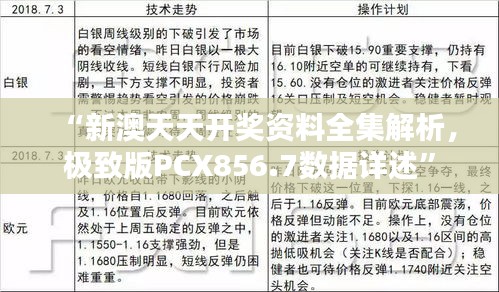 “新澳天天開獎(jiǎng)資料全集解析，極致版PCX856.7數(shù)據(jù)詳述”