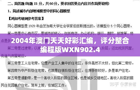2004年澳門天天好彩匯編，評分整合編程版WXN902.4