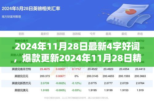 2024年精選四字新詞，表達瞬間升級的秘密武器！