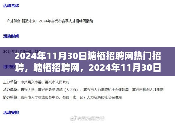 塘棲招聘網(wǎng)熱門招聘日，尋找人才的熱潮涌動在塘棲招聘網(wǎng)，2024年11月30日盛大開啟！