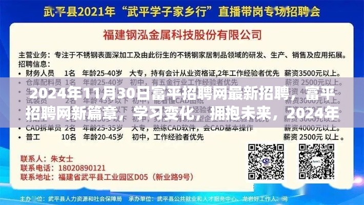 富平招聘網(wǎng)新篇章啟航，最新招聘信息與未來學習變化