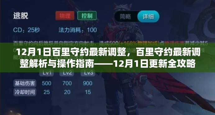 12月1日百里守約全面調整解析與操作指南，更新全攻略