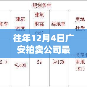 廣安拍賣公司歷年12月4日回顧，矚目時刻鑄就行業(yè)傳奇拍賣新聞速遞