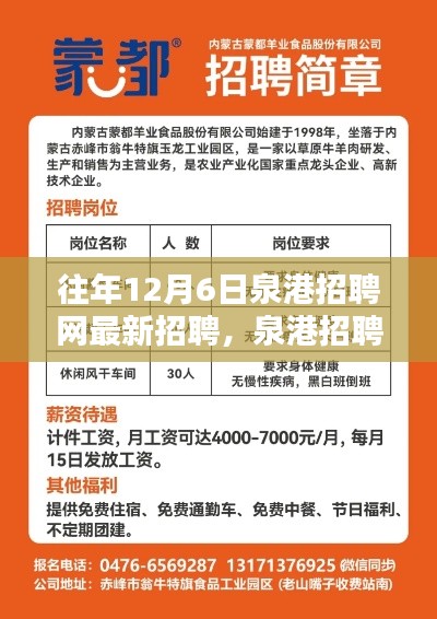 泉港招聘網(wǎng)獨家速遞，歷年12月6日最新招聘信息大盤點與往年招聘動態(tài)回顧