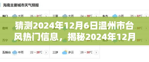 揭秘與預(yù)測(cè)，2024年溫州市臺(tái)風(fēng)熱門(mén)信息提前解讀與應(yīng)對(duì)準(zhǔn)備