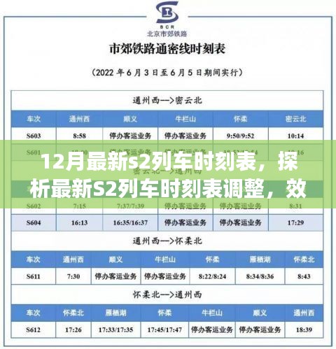 最新S2列車時(shí)刻表調(diào)整解析，效率與便利的權(quán)衡之道