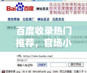 百度收錄熱門推薦，官場小說的世界