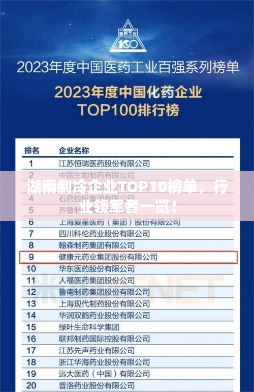 湖南制冷企業(yè)TOP10榜單，行業(yè)領(lǐng)軍者一覽！