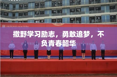 撒野學習勵志，勇敢追夢，不負青春韶華