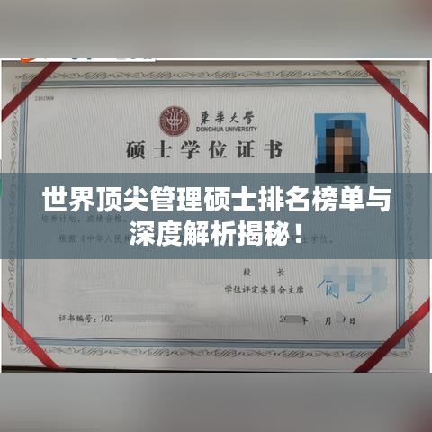 世界頂尖管理碩士排名榜單與深度解析揭秘！