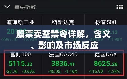 股票賣空禁令詳解，含義、影響及市場(chǎng)反應(yīng)