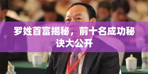 羅姓首富揭秘，前十名成功秘訣大公開