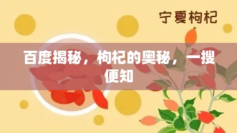百度揭秘，枸杞的奧秘，一搜便知