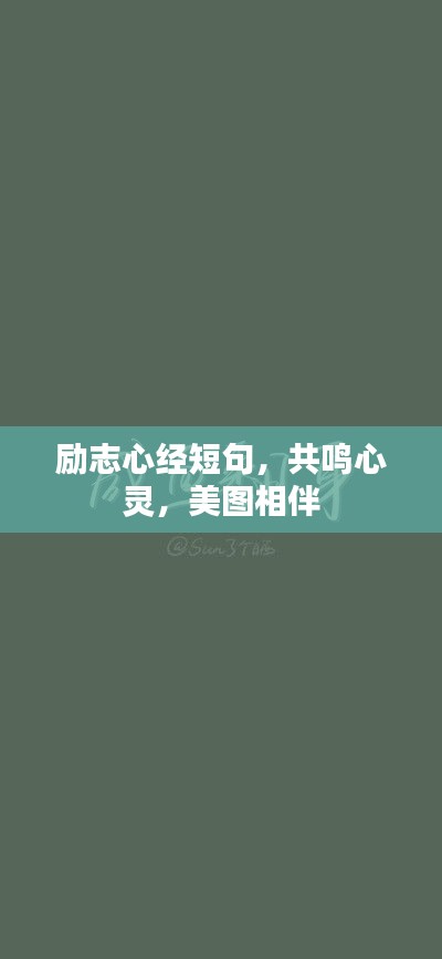 勵志心經(jīng)短句，共鳴心靈，美圖相伴