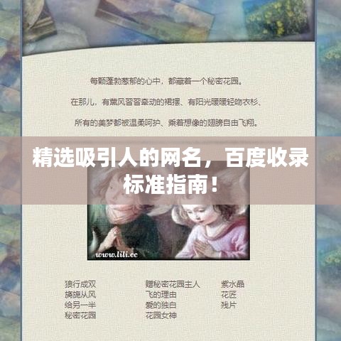精選吸引人的網(wǎng)名，百度收錄標(biāo)準(zhǔn)指南！