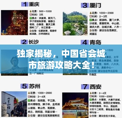 獨家揭秘，中國省會城市旅游攻略大全！