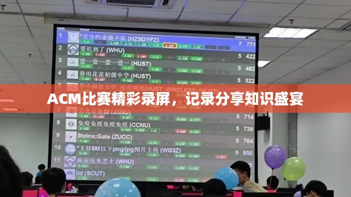 ACM比賽精彩錄屏，記錄分享知識盛宴