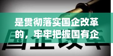 是貫徹落實國企改革的，牢牢把握國有企業(yè)改革的正確方向 