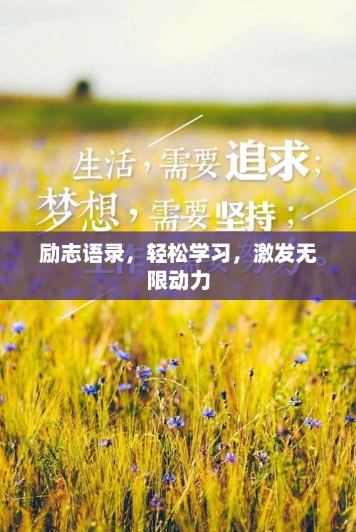 勵(lì)志語(yǔ)錄，輕松學(xué)習(xí)，激發(fā)無(wú)限動(dòng)力