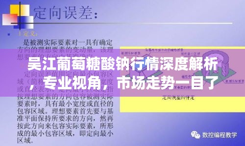 吳江葡萄糖酸鈉行情深度解析，專業(yè)視角，市場(chǎng)走勢(shì)一目了然