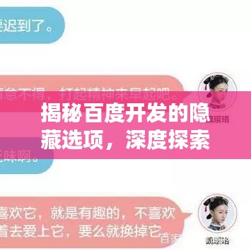 揭秘百度開發(fā)的隱藏選項，深度探索百度開發(fā)的神秘面紗