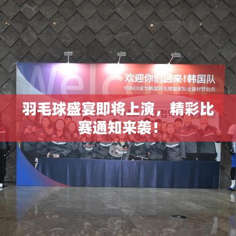 羽毛球盛宴即將上演，精彩比賽通知來襲！