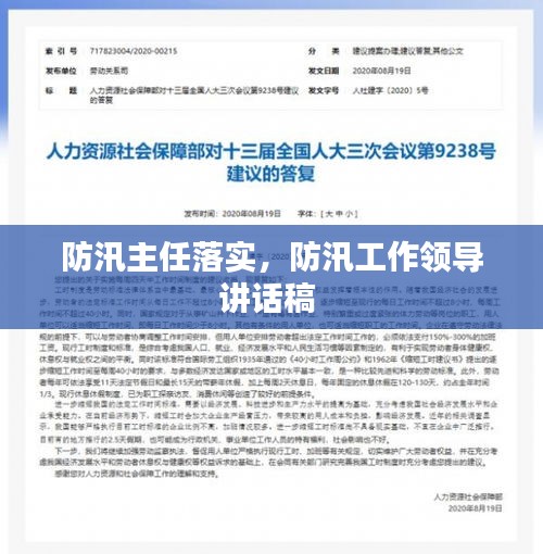 防汛主任落實，防汛工作領(lǐng)導(dǎo)講話稿 