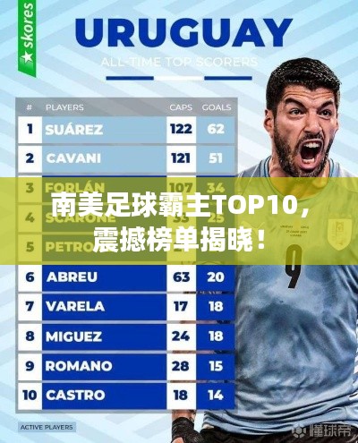 南美足球霸主TOP10，震撼榜單揭曉！