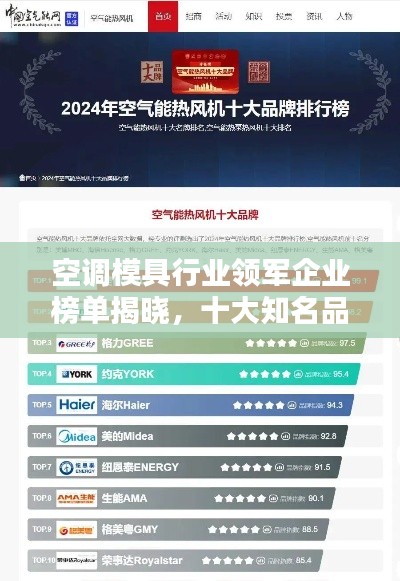 空調模具行業(yè)領軍企業(yè)榜單揭曉，十大知名品牌企業(yè)排名