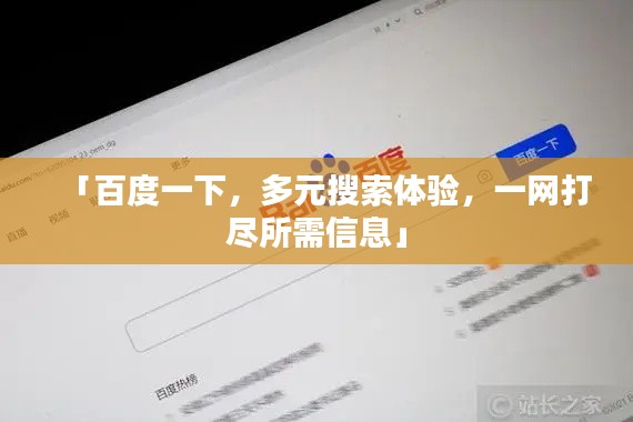 「百度一下，多元搜索體驗(yàn)，一網(wǎng)打盡所需信息」